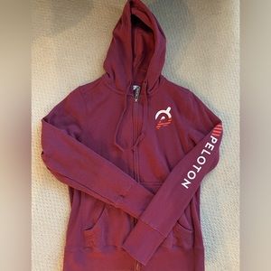 Peloton Ultimate Fleece Zip Hoodie / Sweatshirt / Jacket Red / Burgundy / Small